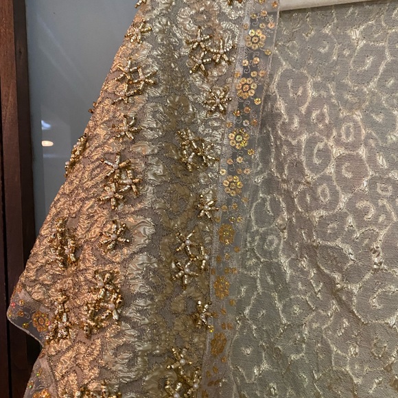 NWT Handmade crystal beaded Veil - fancy scarf - wrap - Picture 8 of 10